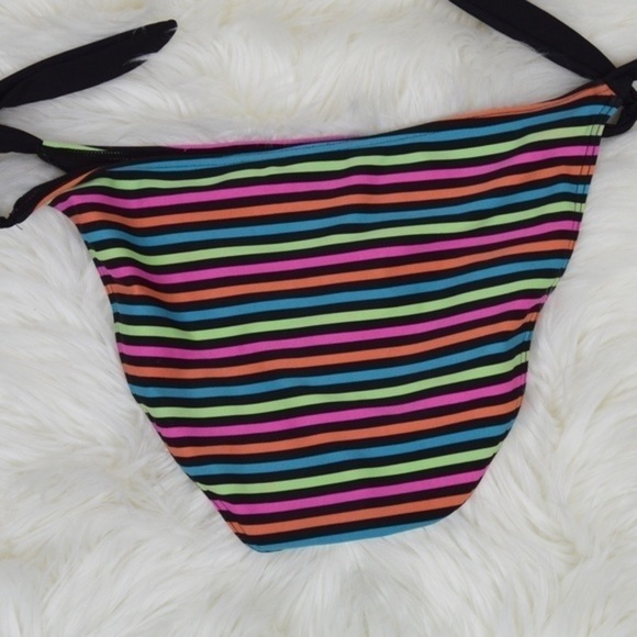 Kaligirlz Multicolor Striped Tie Bikini Bottom Large - Picture 4 of 4